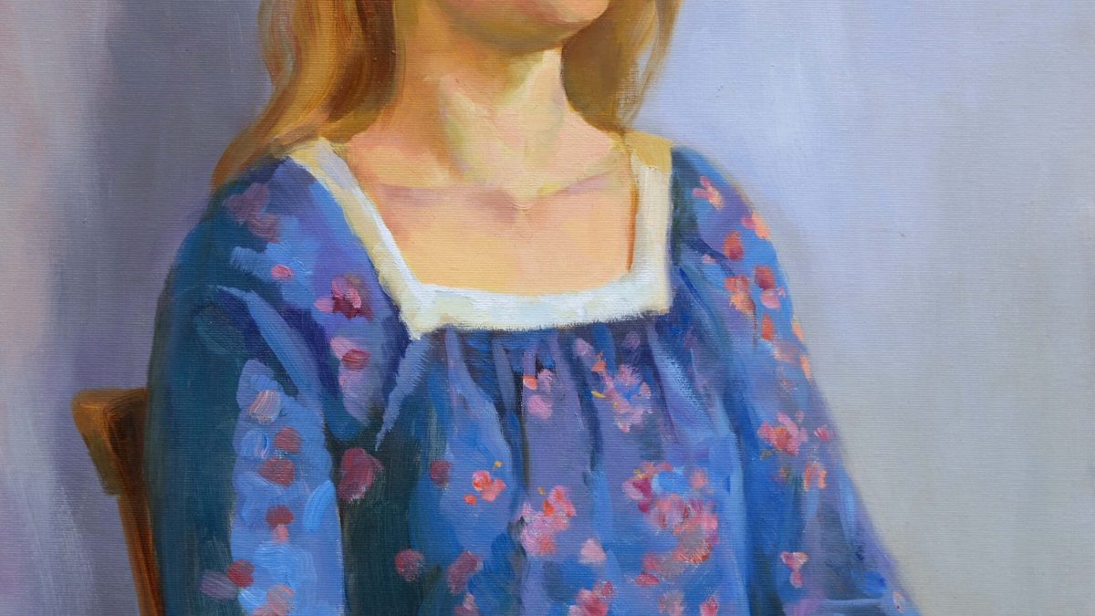 The Girl with the Flower Blouse